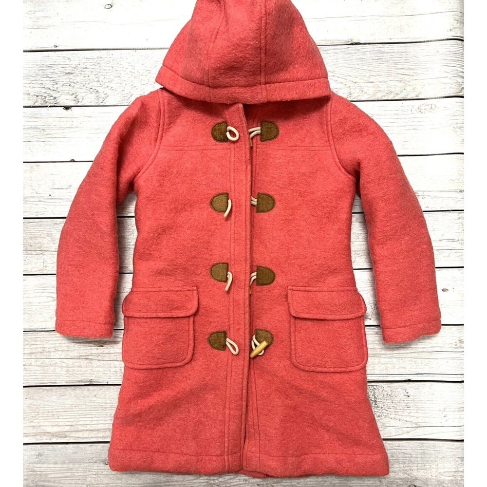 Mini Boden Pink/Salmon Felted Wool Toggle Coat